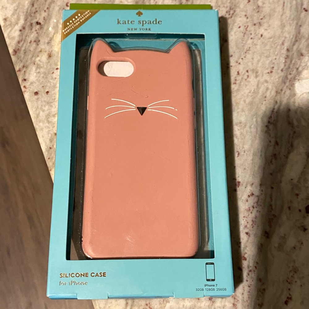 Kate Spade Pink Cat silicone iPhone 7/8 case